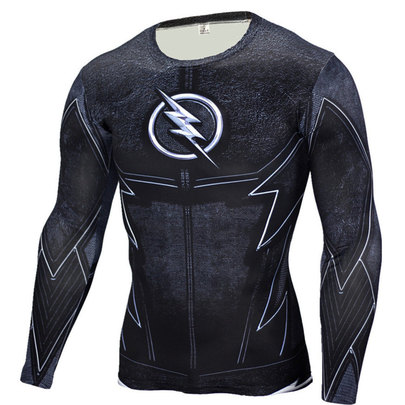 quick dry the flash compression shirt long sleeve black