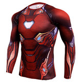 long sleeve iron man compression t shirts