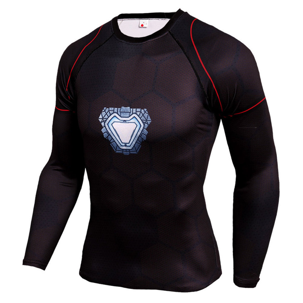 Iron Man3 Tony Stark Arc Reactor Luminous Short/Long T-Shirt Sweatshirt Cosplay 