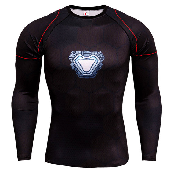 dri fit long sleeve iron man printed t shirt