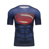 superman dri fit shirt mens short sleeve top
