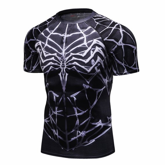 white Venom spiderman shirt