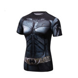 short sleeve batman compression workouts t shirt for women