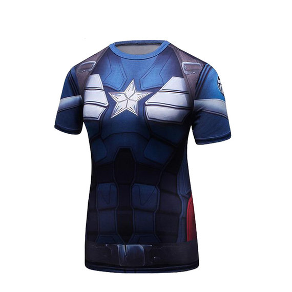 short sleeve captain america womens t shirt costume