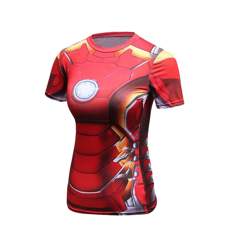 Womens Iron T Shirt Arc Reactor Red - PKAWAY