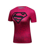 quick dry short sleeve superman vintage tee for womens