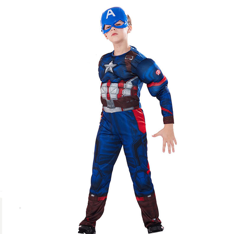 Avengers Captain America Muscle Cosplay Costume Jumpsuit