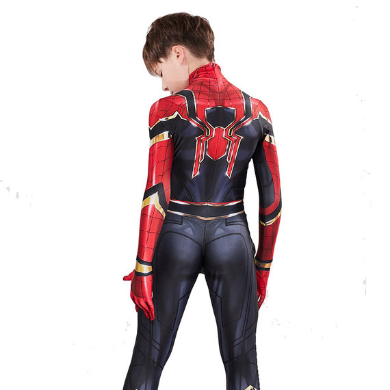 kids full spiderman cosplay costume for halloween