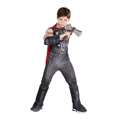 Boys Thor Halloween Costume Muscle Jumpsuit