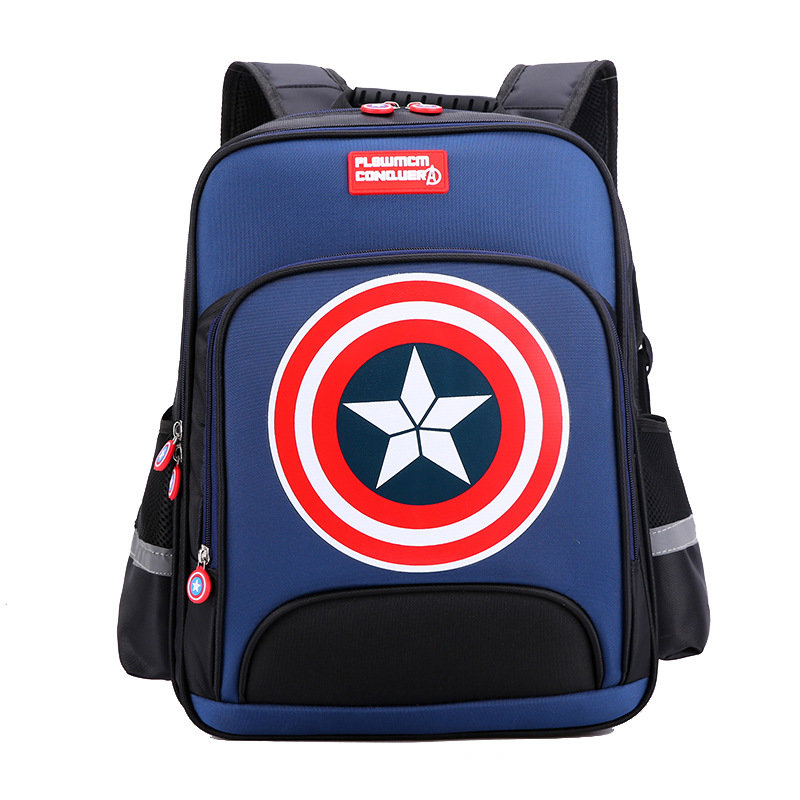 Cool Captain America Bookbag For Boy RoyalBlue