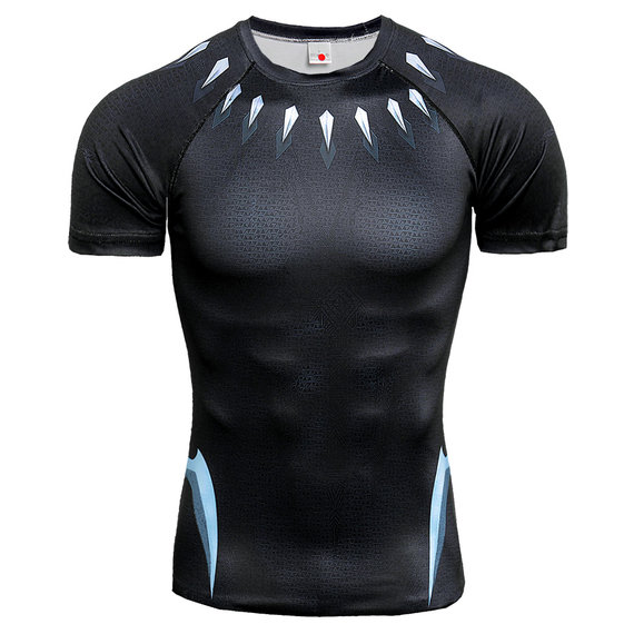 short sleeve dri fit black panther compression t shirt