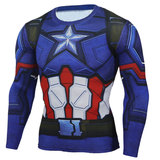 long sleeve captain america workout gear