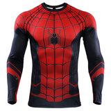 long sleeve spiderman compression shirt