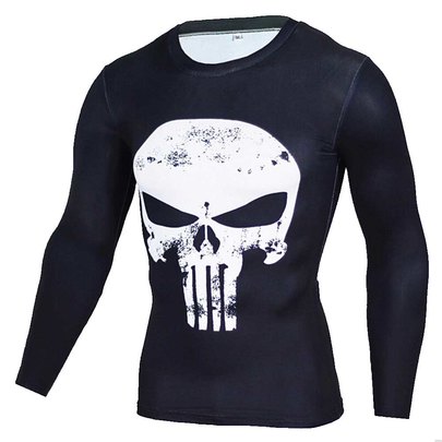 long sleeve punisher compression shirt