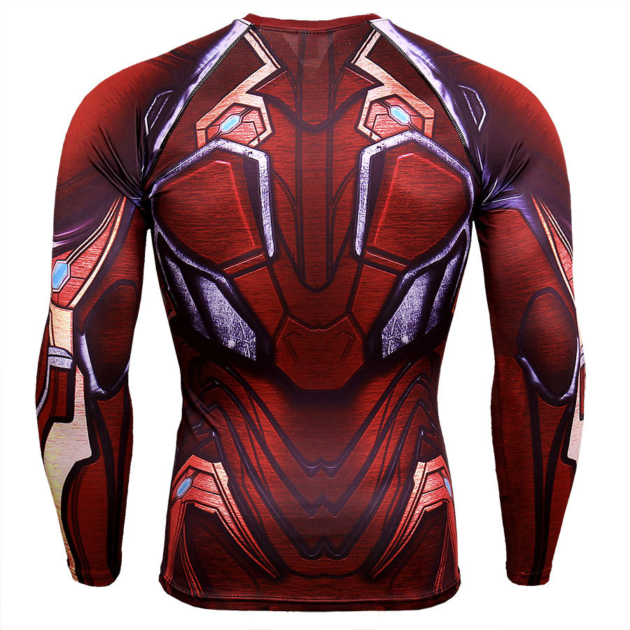 Marvel Superheld Kompression Jersey Langarm T-Shirt Sports Fitness Kurzarmshirt
