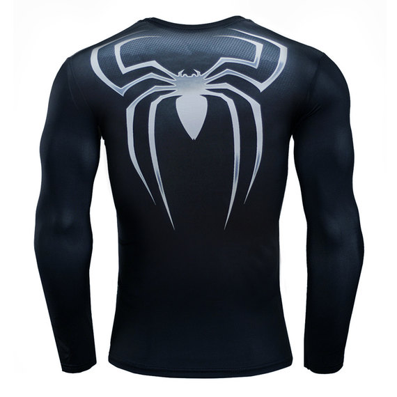 long sleeve spider man athletic shirt