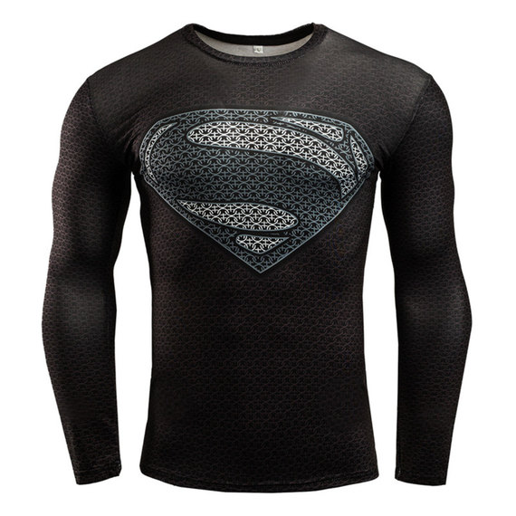 dri fit superman workout shirt