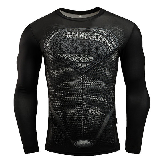 Moisture wicking superman fitness shirt