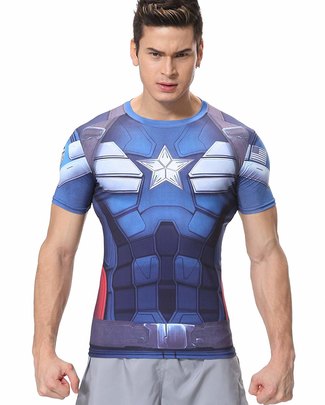 slim fit captain america 4th birthday shirt