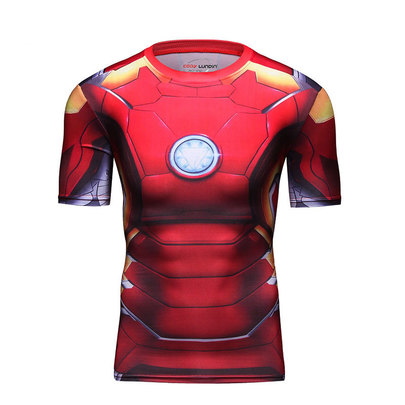 short sleeve marvel iron man t shirt red
