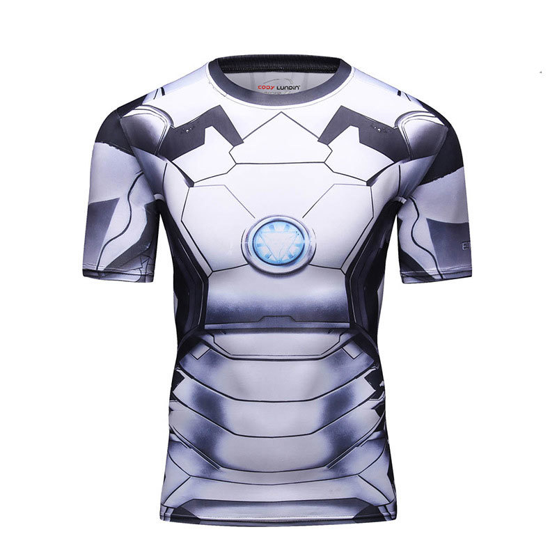 Iron Man Compression Shirt White