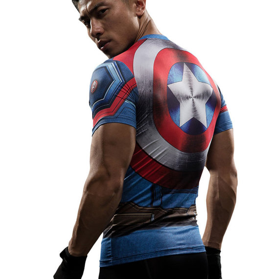 dri fit captain america shield tee shirt