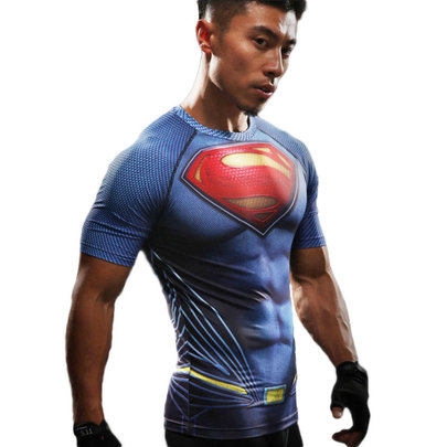 quick dry superman gym shirt