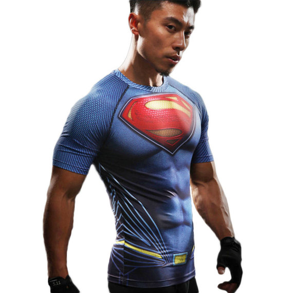 quick dry superman gym shirt