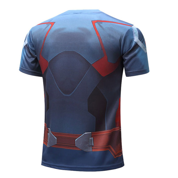 Captain America blue running t shirt