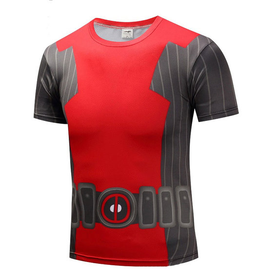 men's deadpool t shirt short sleeve dri fit workout tee