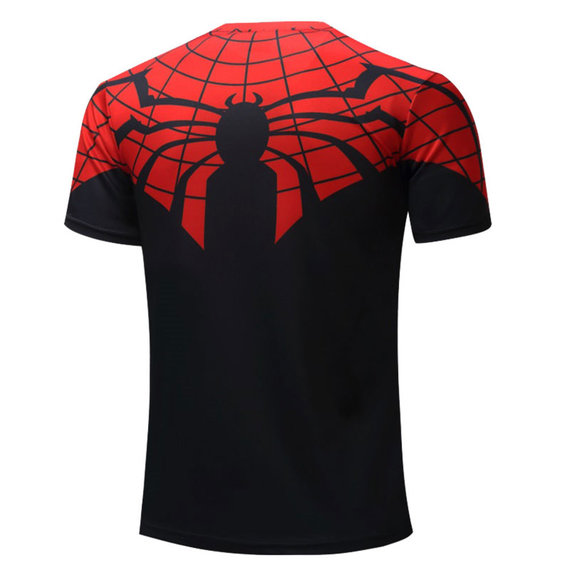 red spiderman dri fit shirt