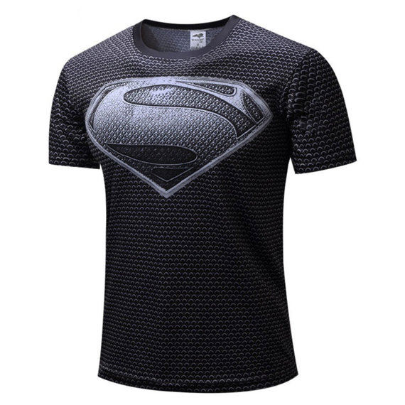 grey superman t shirt mens