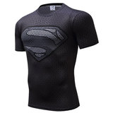 black superman workout shirt