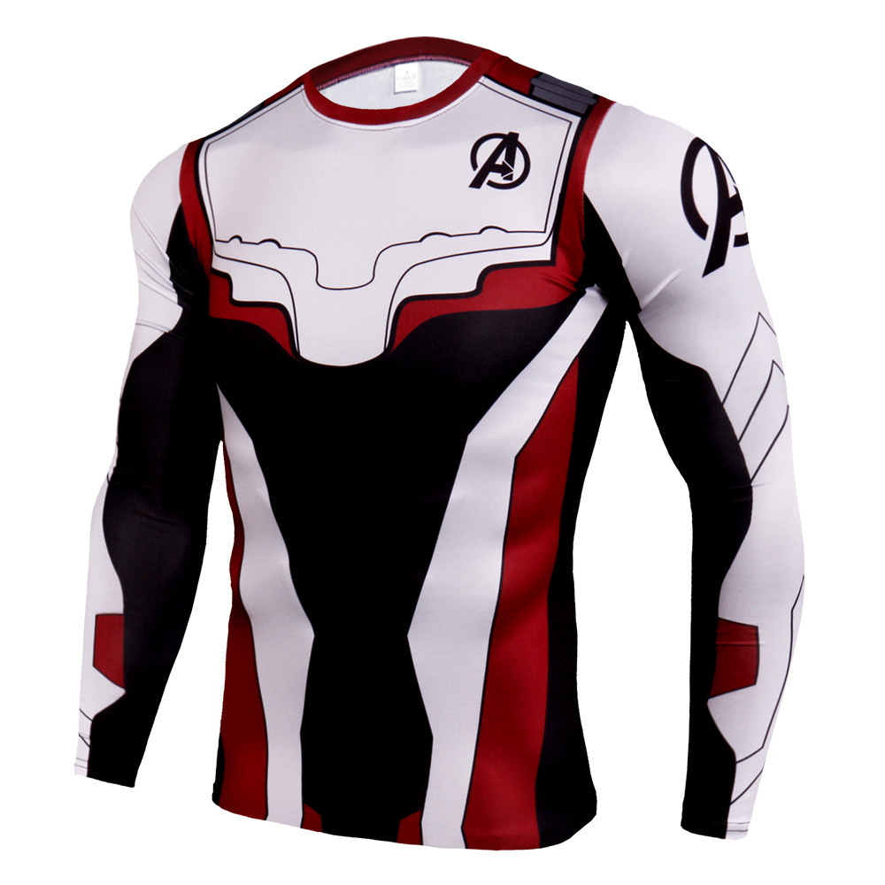 Long Sleeve DC Marvel Avengers Endgame Quantum Realm Compression Shirt