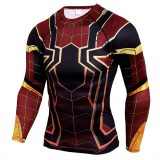 Long Sleeve DC Marvel Avengers Endgame Spider Man Superhero Compression Shirt