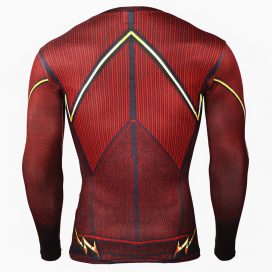 long sleeve DC MARVEL the red flash compression shirt for running