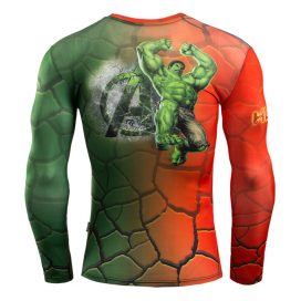 dri fit long sleeve Marvel Avengers The Incredible Hulk compression shirt for running
