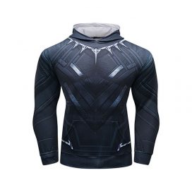 Long Sleeve Pullover Marvel Superhero Black Panther Hoodie