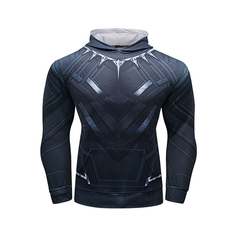 Long Sleeve Pullover Marvel Superhero Black Panther Hoodie