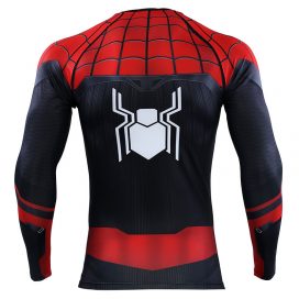 long sleeve dri fit DC MARVEL Spider-Man: Far From Home superhero compression shirt for Athletics