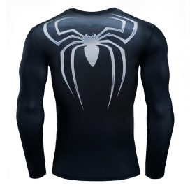 long sleeve dri fit DC MARVEL spider man superhero compression shirt for running