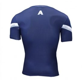 Slim fit short sleeve marvel avengers Navy Blue Captain America compression athletic shirt