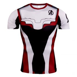 short sleeve slim fit dri fit cool Marvel avengers Quantum Realm T Shirt For Workouts