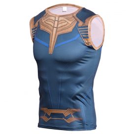 slim fit dri fit Avengers Marvel Sleeveless Thanos Compression Top