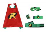 red robin hood cape and mask sets for kids