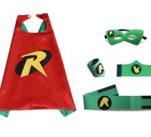 red robin hood cape and mask sets for kids