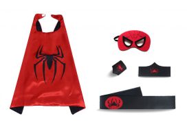 Red Spider Man Cape And Mask Set For Childrens