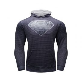 Long Sleeve Pullover Marvel Superhero Black Superman pullover hoodie