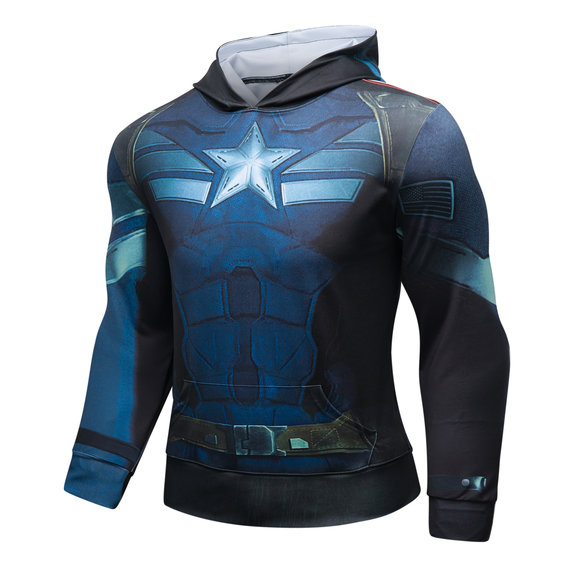 marvel captain america zipper hoodie