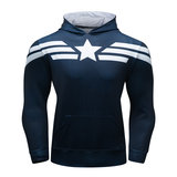 long sleeve Navy Blue captain america long sleeve Navy Blue hoodie